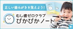 正しい歯みがきを覚えよう！「むし歯ゼロクラブ ぴかぴかノート」